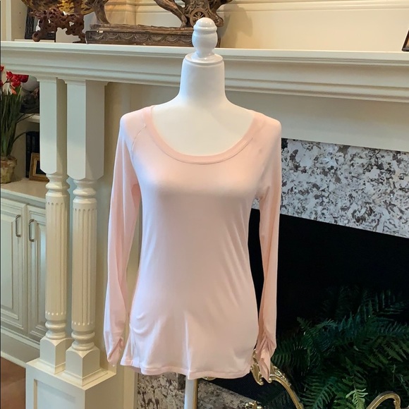 CALIA by Carrie Underwood Tops - Calia Long Sleeve Blush Shirt w/Gathered Sleeves S